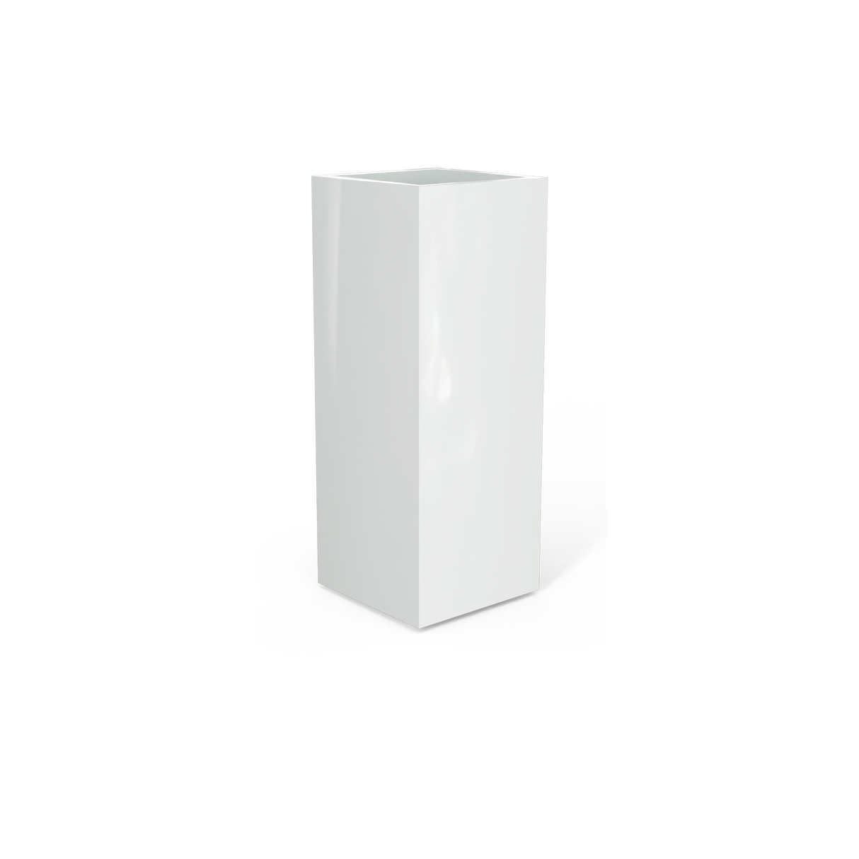 Perth Corner Planter, Gloss Bright White finish