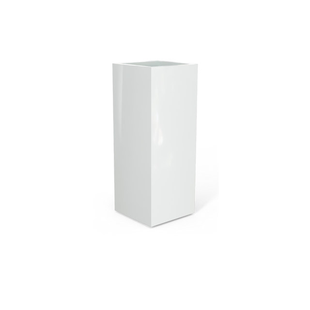 Perth Corner Planter in Gloss Bright White