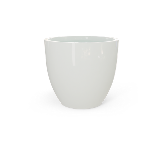 Wannsee Round Planter in Gloss Bright White