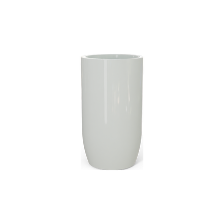 Lisbon Tall Round Planter, Gloss Bright White finish