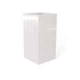 Hollywood Corner Planter, Gloss Bright White finish