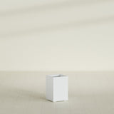 Tolga corner fiberglass planter in Gloss Bright White