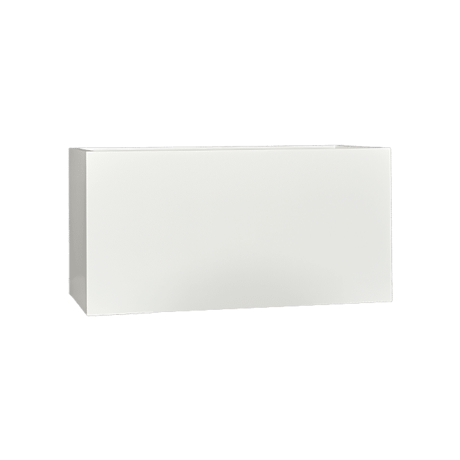 Camoux narrow rectangular fiberglass planter in Gloss Bright White