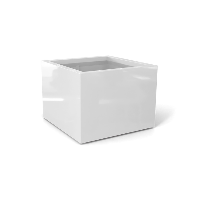 Torino Corner Planter in Gloss Bright White