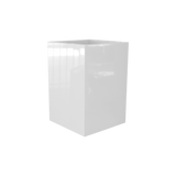 Miami Corner Planter, Gloss Bright White finish