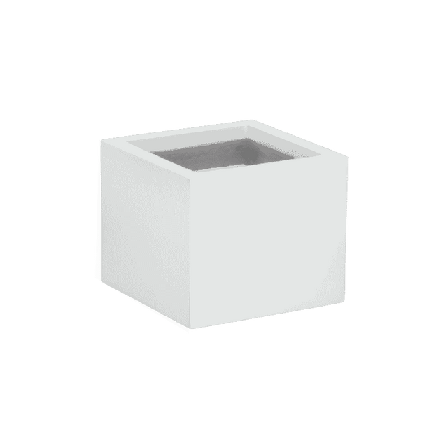 Antwerp corner fiberglass planter in Gloss Bright White