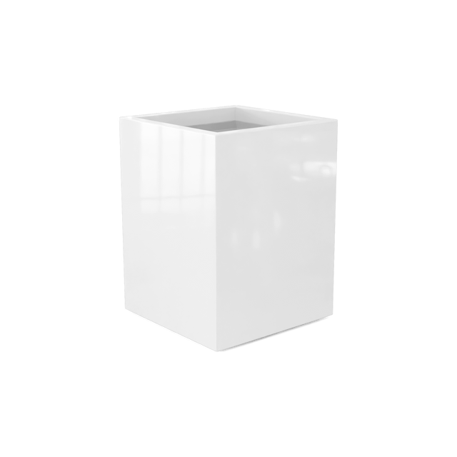 Brisbane Rectangular Planter in Gloss Bright White