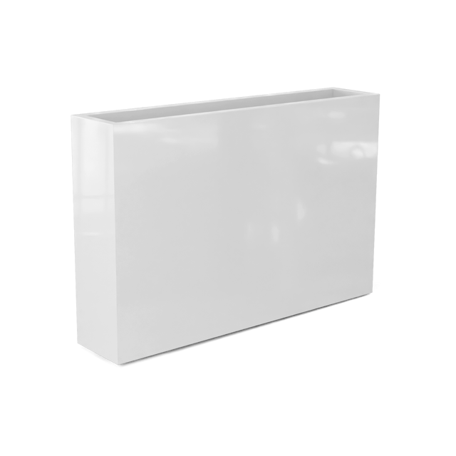 Amesbury Narrow Rectangular Planter in Gloss Bright White