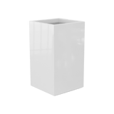 Darwin Corner Planter, Gloss Bright White finish