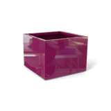 Torino corner fiberglass planter in Gloss Eggplant