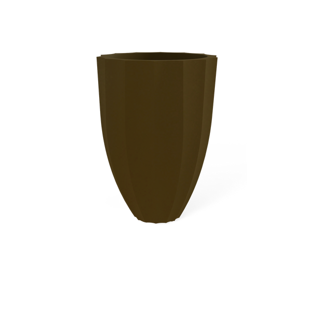 Alicante Fluted Planter in Gloss Eggplant