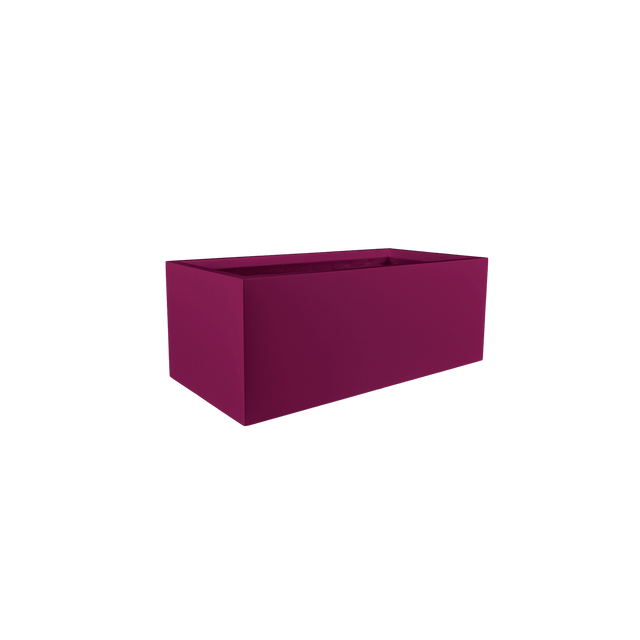 Torino Wide Rectangular Planter in Gloss Eggplant