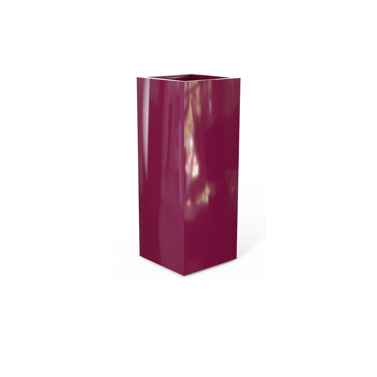Perth Corner Planter, Gloss Eggplant finish