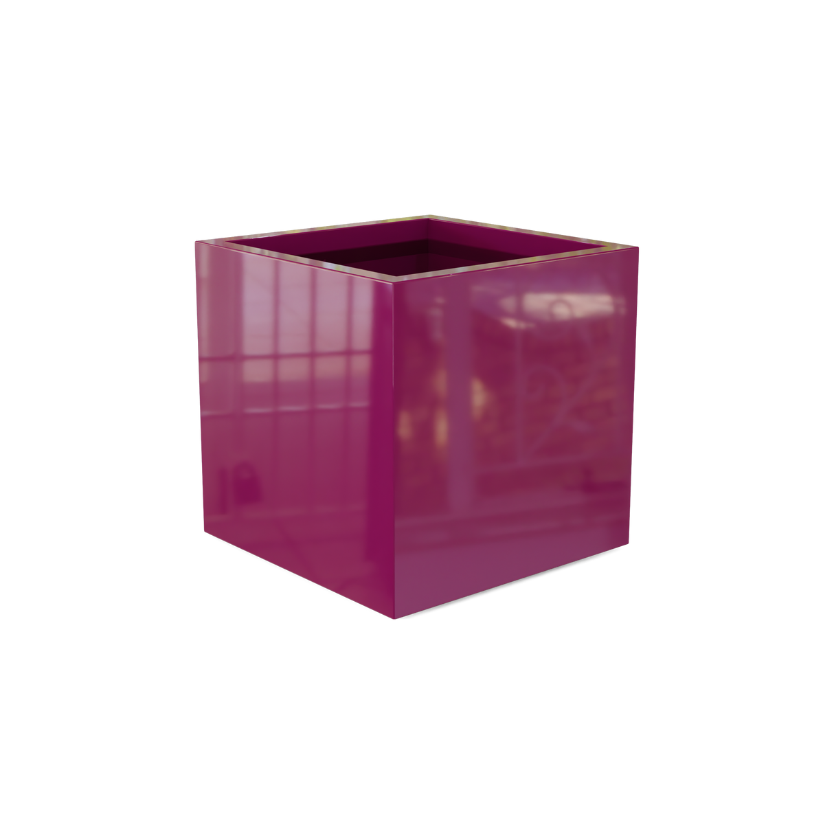 Granada Planter, Gloss Eggplant finish
