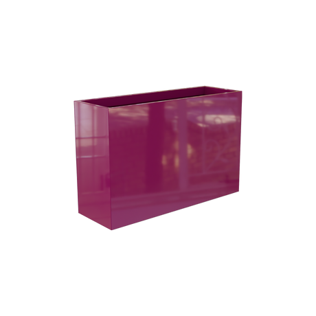 Perth Rectangular Planter, Gloss Eggplant finish