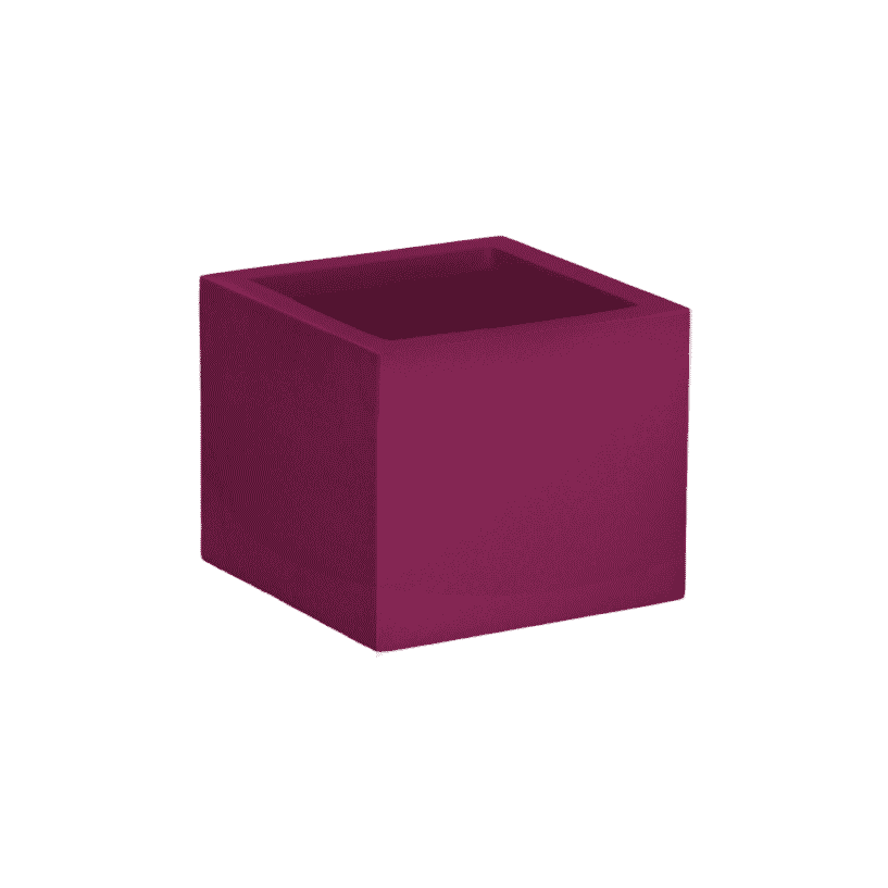 Antwerp corner fiberglass planter in Gloss Eggplant