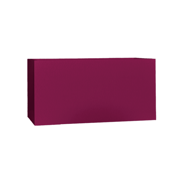 Camoux narrow rectangular fiberglass planter in Gloss Eggplant
