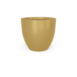 Wannsee round fiberglass planter in Gloss Metallic Gold