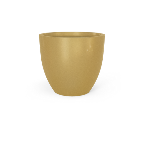 Wannsee Round Planter, Gloss Metallic Gold finish