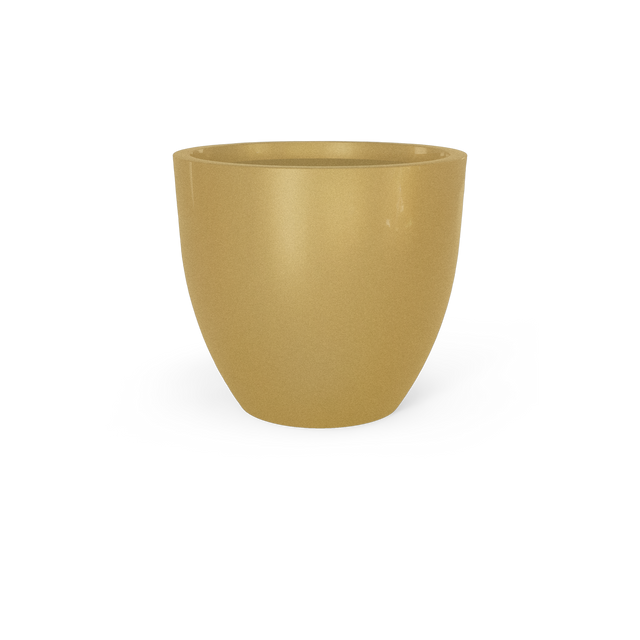 Wannsee Round Planter in Gloss Metallic Gold