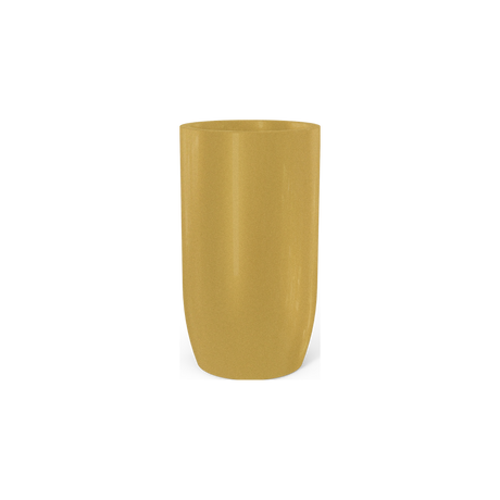 Lisbon Tall Round Planter, Gloss Metallic Gold finish