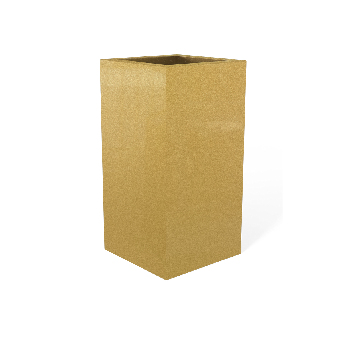Hollywood Corner Planter, Gloss Metallic Gold finish