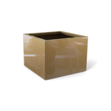 Torino corner fiberglass planter in Gloss Metallic Gold