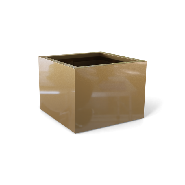 Torino Corner Planter in Gloss Metallic Gold