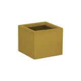 Antwerp corner fiberglass planter in Gloss Metallic Gold