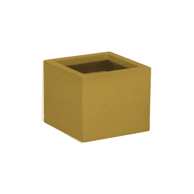 Antwerp corner fiberglass planter in Gloss Metallic Gold