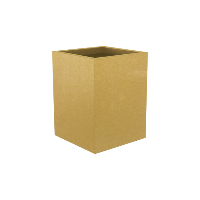 Brisbane Rectangular Planter in Gloss Metallic Gold