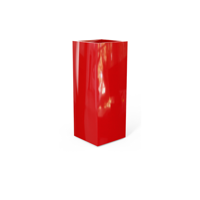 Perth Corner Planter in Gloss Red