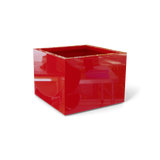 Torino corner fiberglass planter in Gloss Red