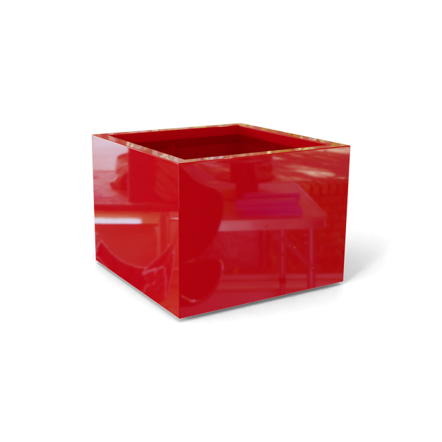 Torino Corner Planter in Gloss Red