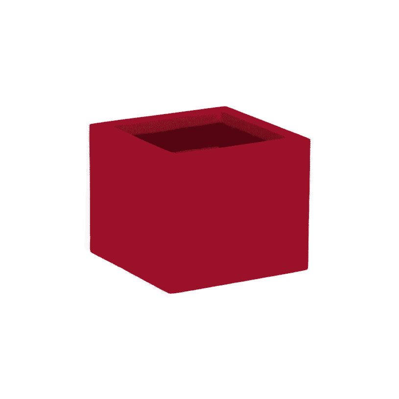 Antwerp corner fiberglass planter in Gloss Red