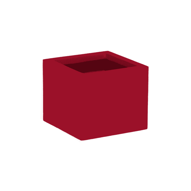 Antwerp corner fiberglass planter in Gloss Red