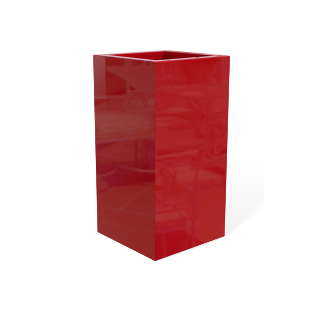 Hollywood Corner Planter in Gloss Red