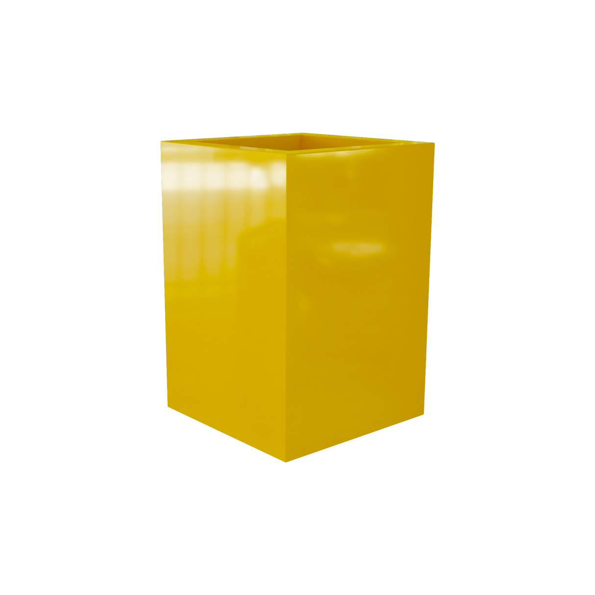 Miami Corner Planter, Gloss Saffron finish