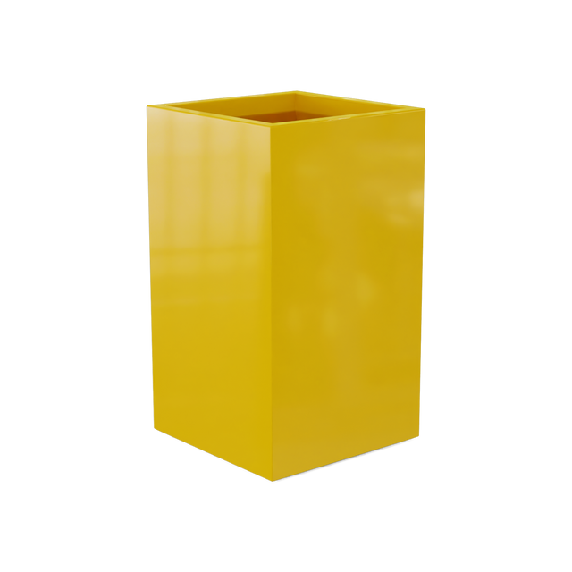 Darwin Corner Planter in Gloss Saffron