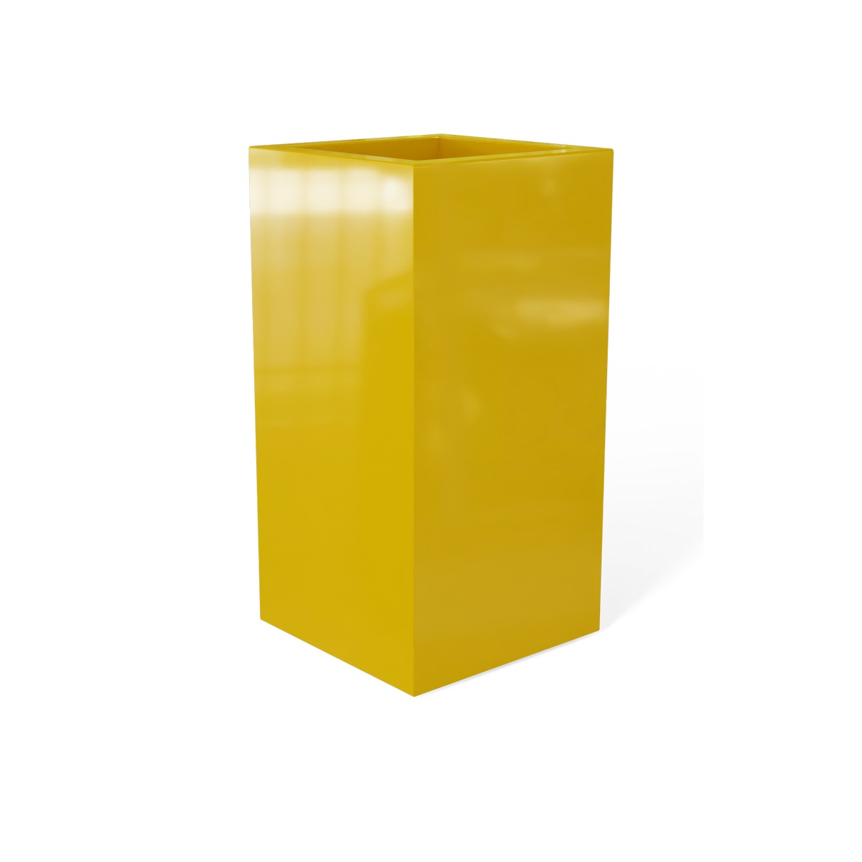 Hollywood Corner Planter, Gloss Saffron finish