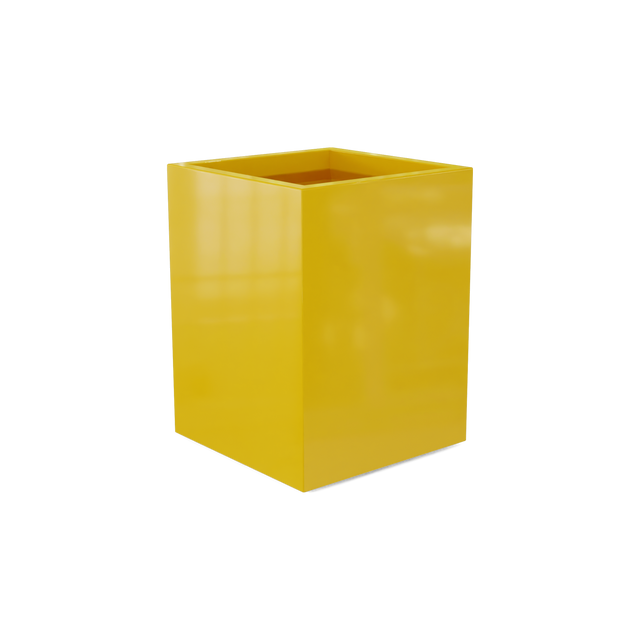 Brisbane Rectangular Planter in Gloss Saffron