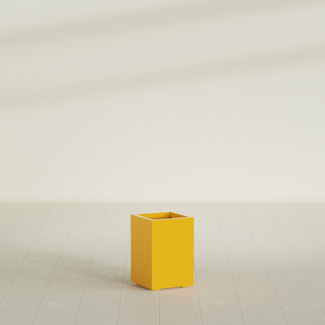 Tolga Corner Planter in Gloss Saffron