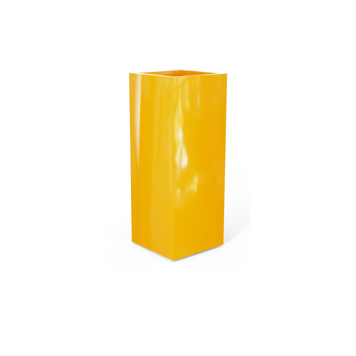 Perth Corner Planter, Gloss Saffron finish