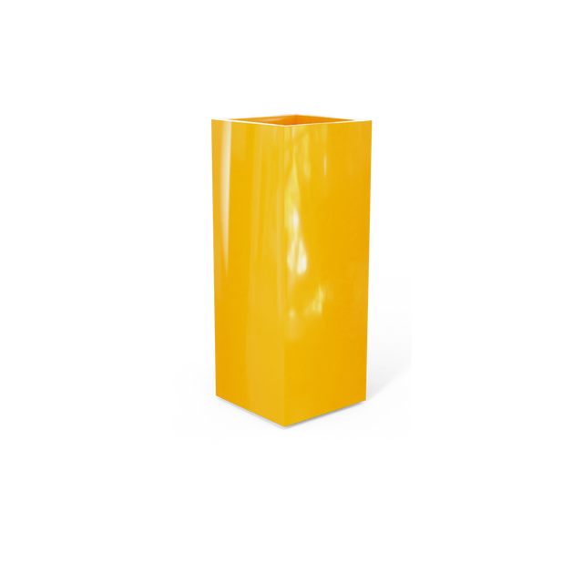 Perth Corner Planter in Gloss Saffron