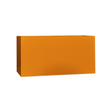 Camoux narrow rectangular fiberglass planter in Gloss Tangerine