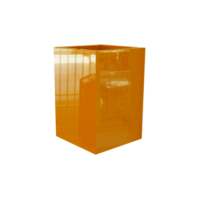 Miami Corner Planter in Gloss Tangerine