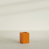 Tolga corner fiberglass planter in Gloss Tangerine