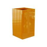 Darwin Corner Planter, Gloss Tangerine finish