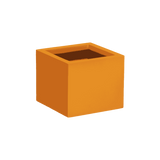 Antwerp corner fiberglass planter in Gloss Tangerine