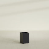 Tolga corner fiberglass planter in Matte Black